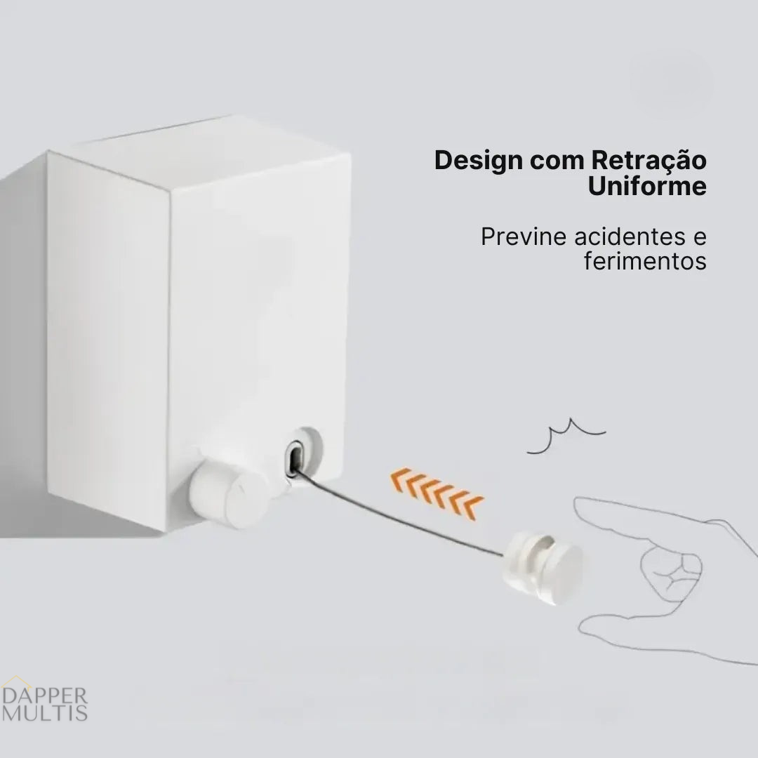 Varal Retrátil em Aço Dapper - EXCLUSIVO DE LANÇAMENTO!