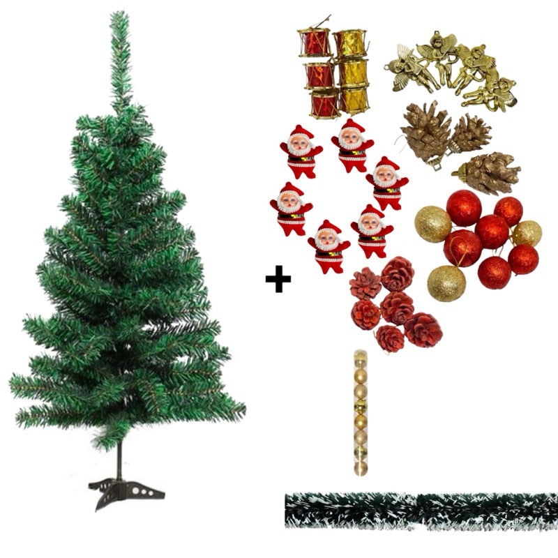 Arvore De Natal Pequena 60cm Mini Pinheiro Verde Escritório Mesa Galhos