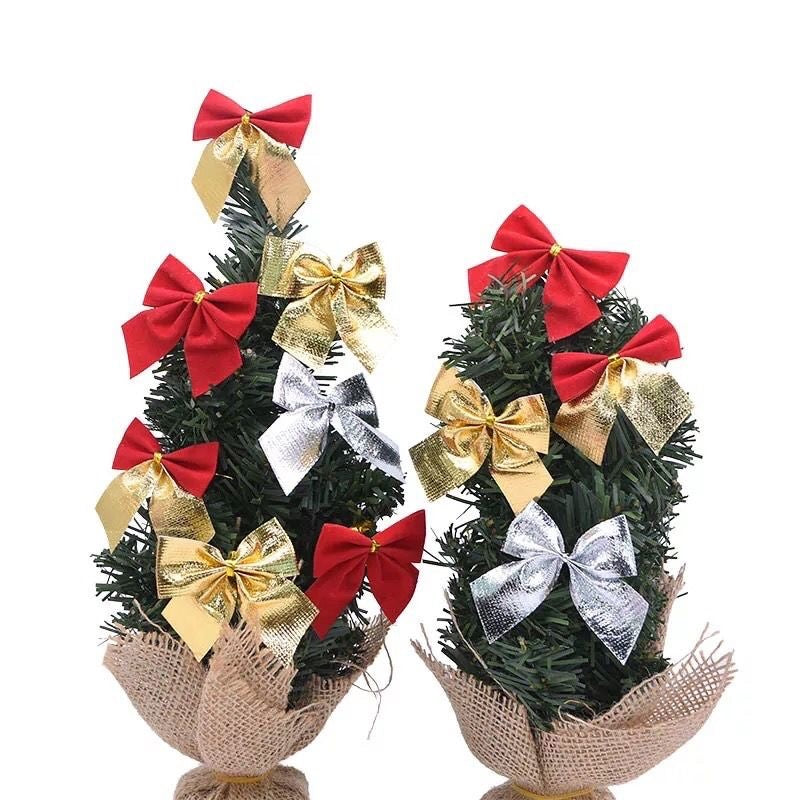 kit1/2/3 pacotes Laco Glitter Natal 12 /24/36 Pcs Decoração de árvore de natal