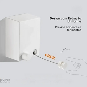Varal Retrátil em Aço Dapper - EXCLUSIVO DE LANÇAMENTO!