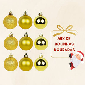 ARVORE DE NATAL 90CM 90 GALHOS 43ENFEITES ARVORE DE NATAL PEQUENA VERDE COM ITENS COMPLETOS ENFEITES