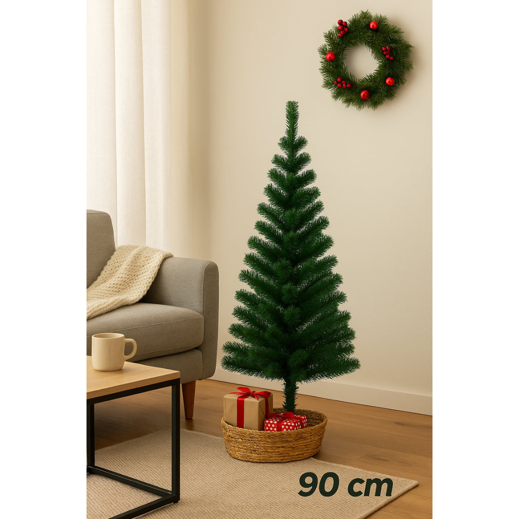 Arvore De Natal Verde 90cm C/ 90 Galhos Pinheirinho Cheia